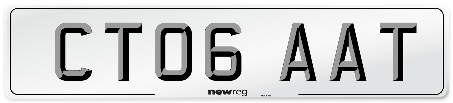 CT06 AAT Number Plate from New Reg